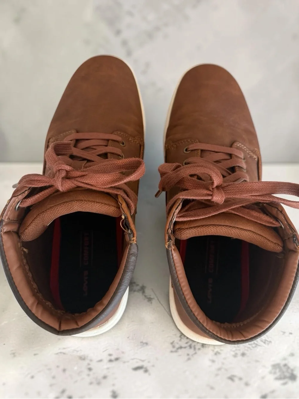 Levi's Men's Brown High-Top Sneakers / Boots - Size 8